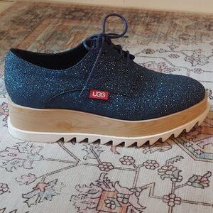 UGG Women's Glittery Navy Platform Shoes
